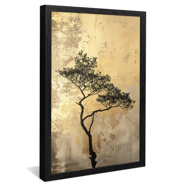 Black Tree Gold Background V1170 Canvas