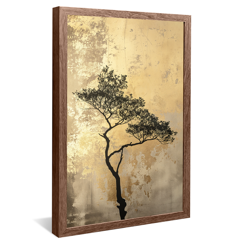 Black Tree Gold Background V1170 Canvas