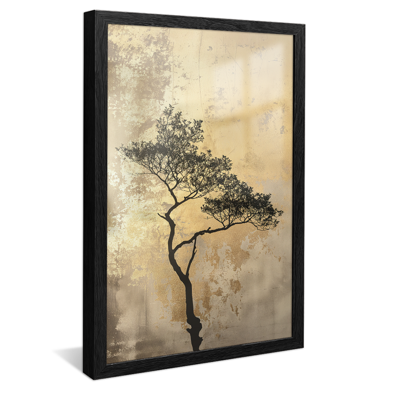 Black Tree Gold Background V1170 Canvas