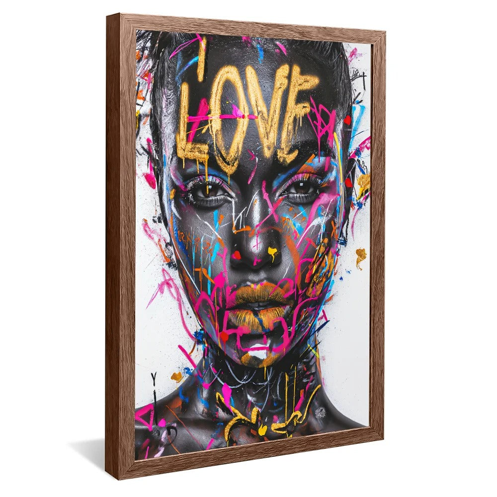 Black Woman Street Art Canvas V1320