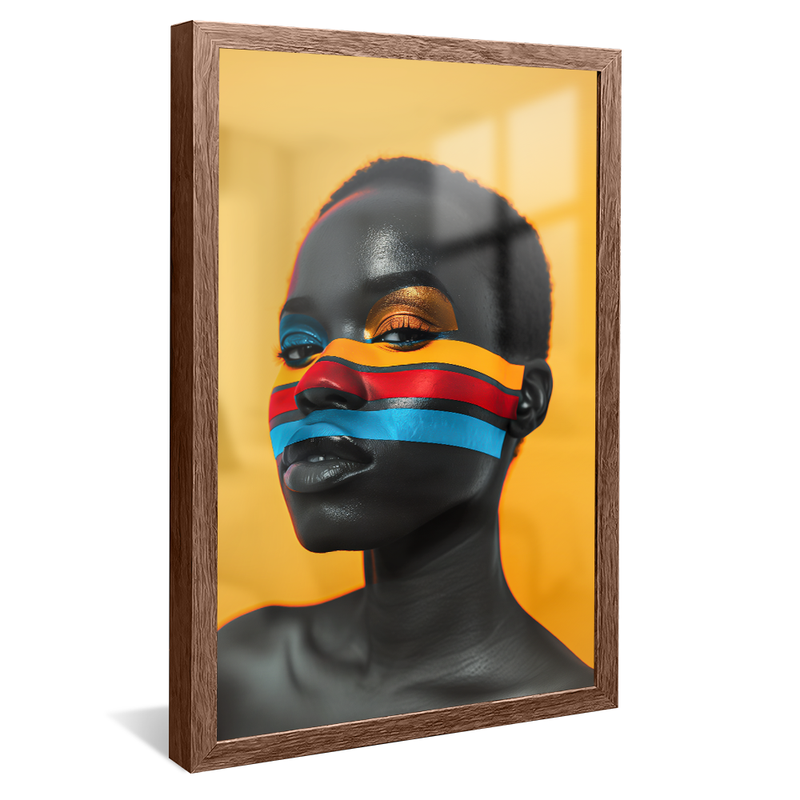 Black Woman and Colors V1586 Canvas