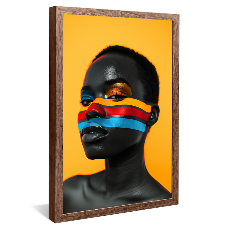 Black Woman and Colors V1586 Canvas