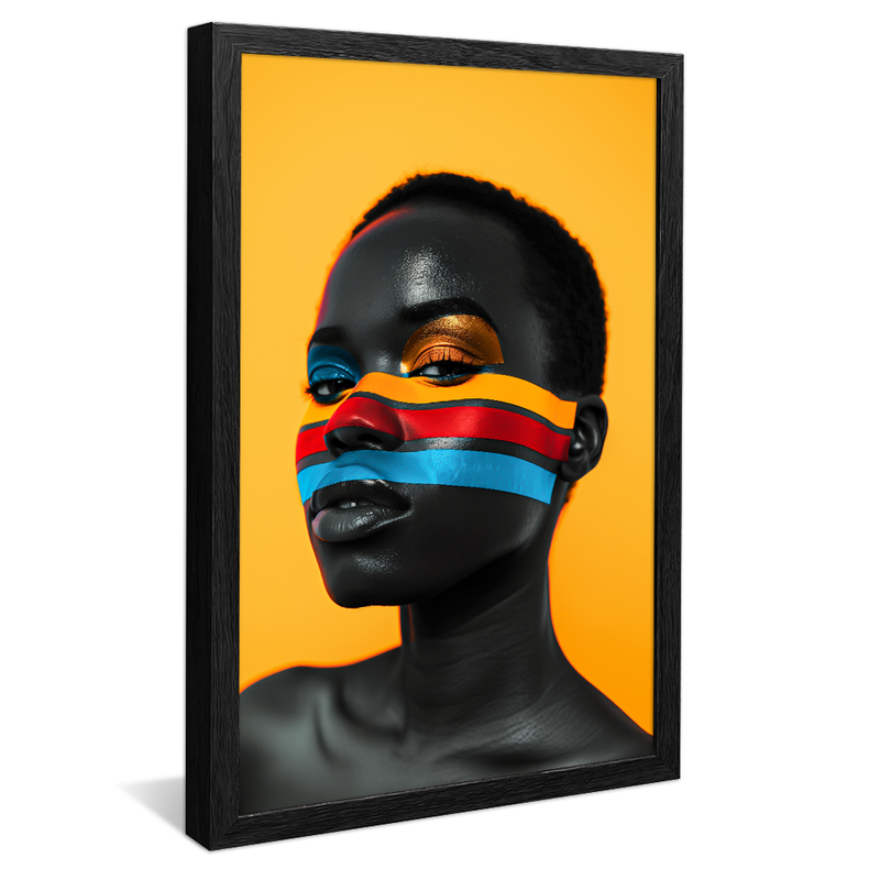 Black Woman and Colors V1586 Canvas