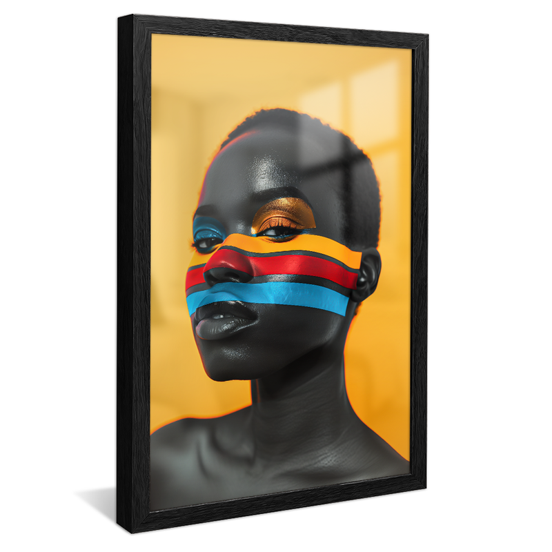 Black Woman and Colors V1586 Canvas