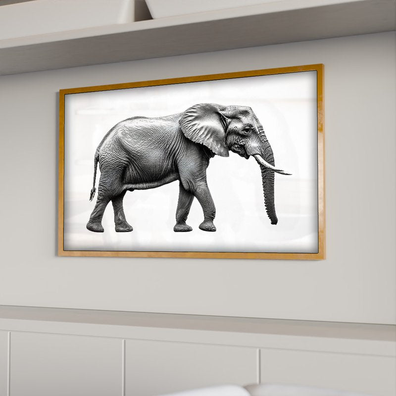 Black and White Elephant V2022 Canvas