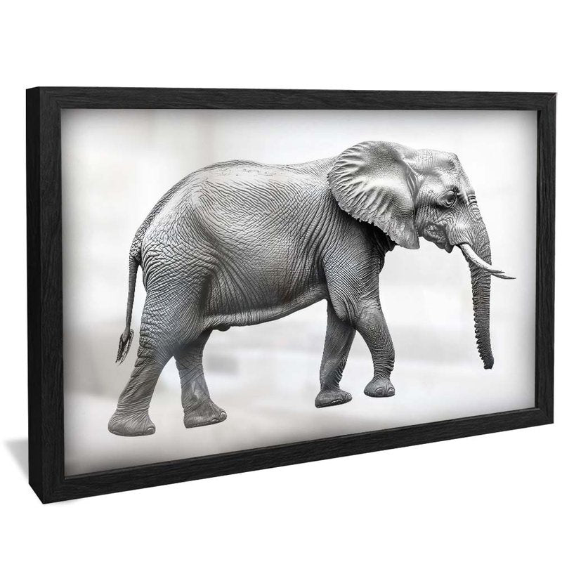 Black and White Elephant V2022 Canvas