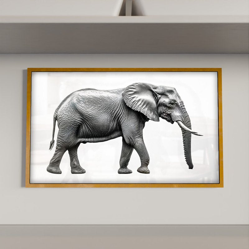 Black and White Elephant V2022 Canvas