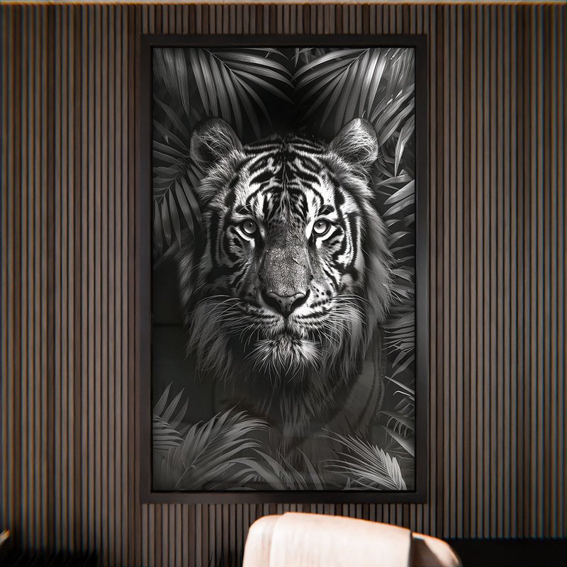 Black and White Jungle Tiger V1981 Canvas