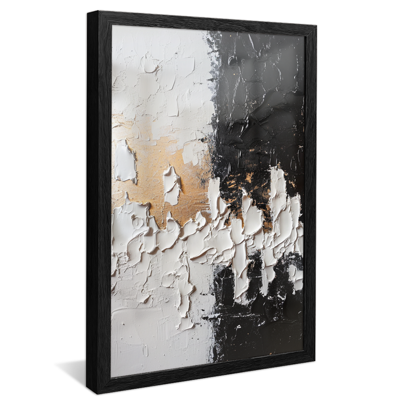 Black and White Torn V1099 Canvas