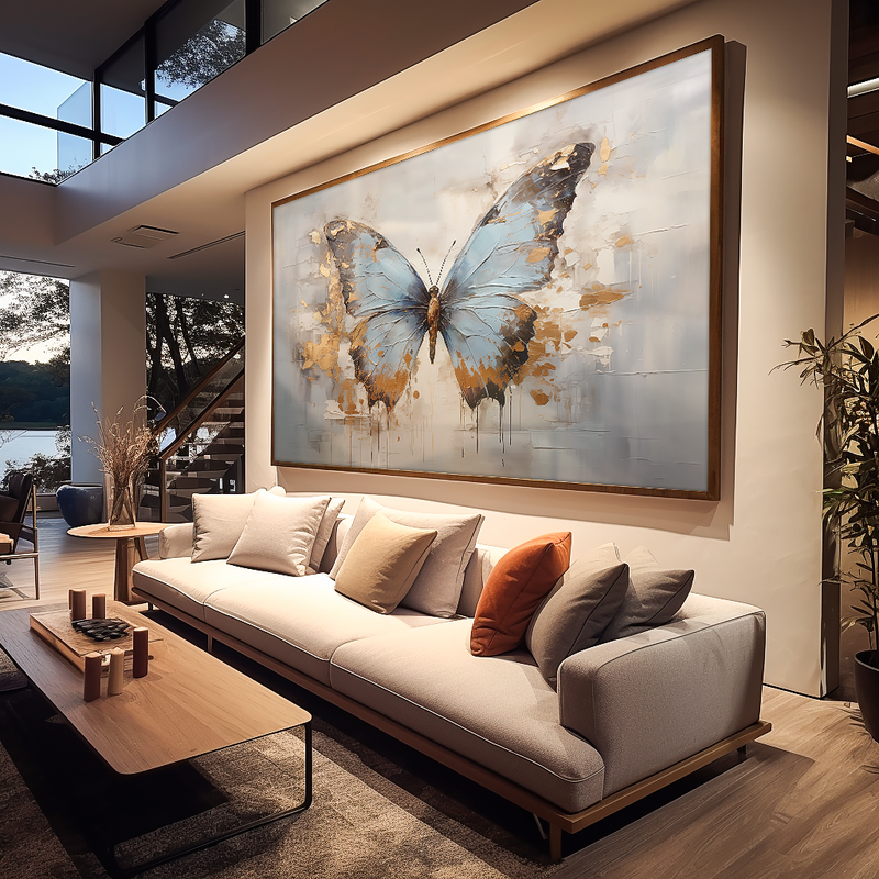 Blue Butterfly V847 Canvas