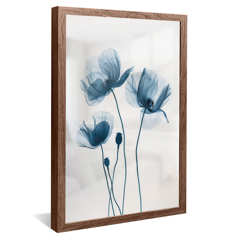 Blue Floral Minimalist V1482 Canvas