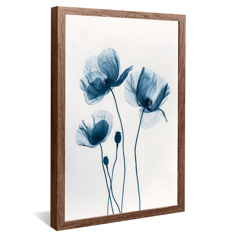 Blue Floral Minimalist V1482 Canvas