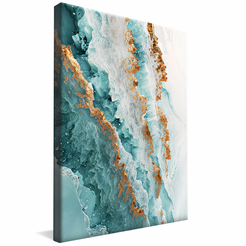 Blue Granite Waves V1120 Canvas