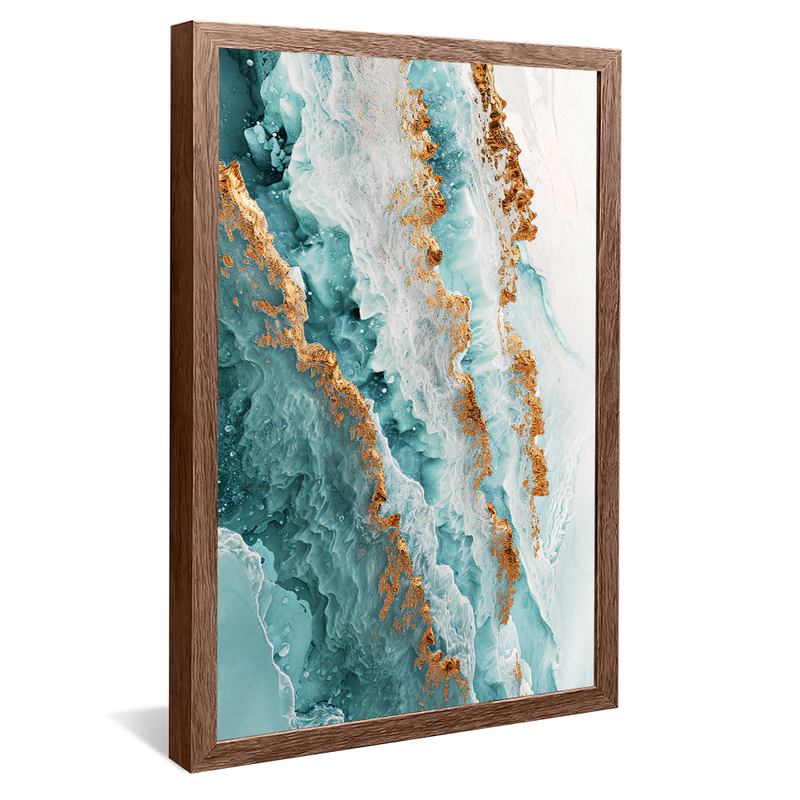 Blue Granite Waves V1120 Canvas