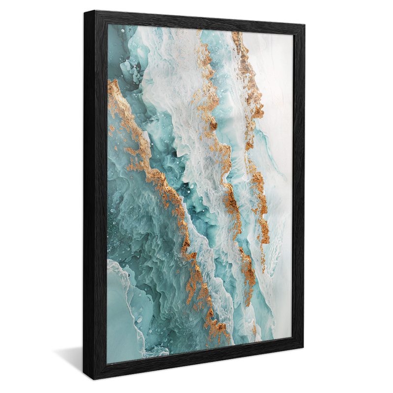 Blue Granite Waves V1120 Canvas