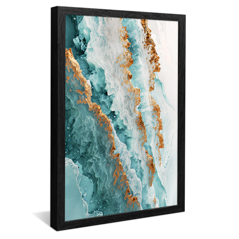 Blue Granite Waves V1120 Canvas