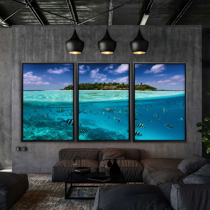 Blue Island Trio Canvas