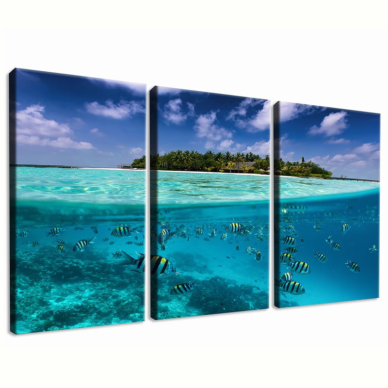 Blue Island Trio Canvas