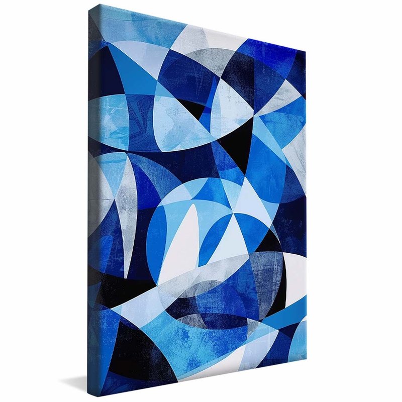 Blue Mosaic Patterns V1929 Canvas