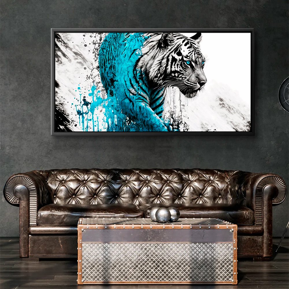 Blue Tiger Abstract 2 Canvas
