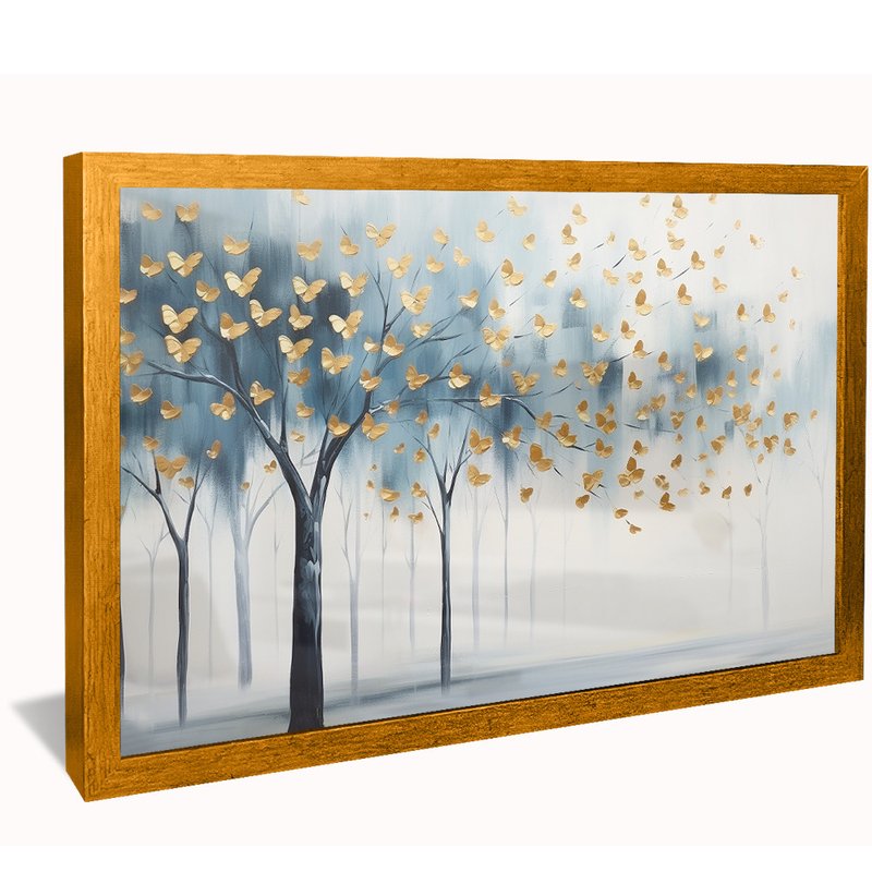 Blue Tones with Butterflies V80 Canvas