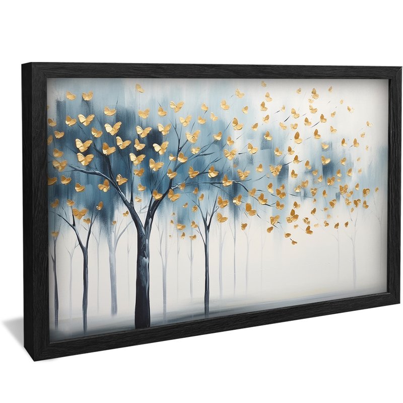 Blue Tones with Butterflies V80 Canvas