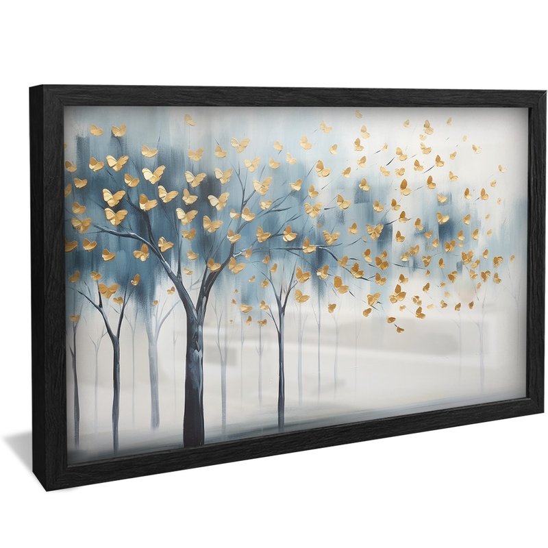 Blue Tones with Butterflies V80 Canvas