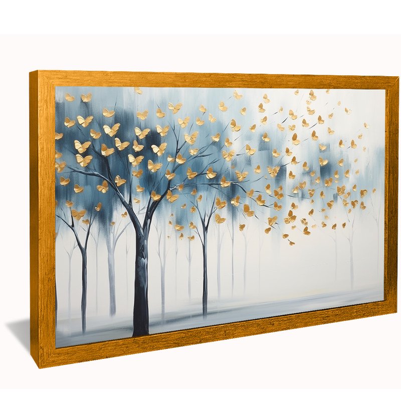 Blue Tones with Butterflies V80 Canvas