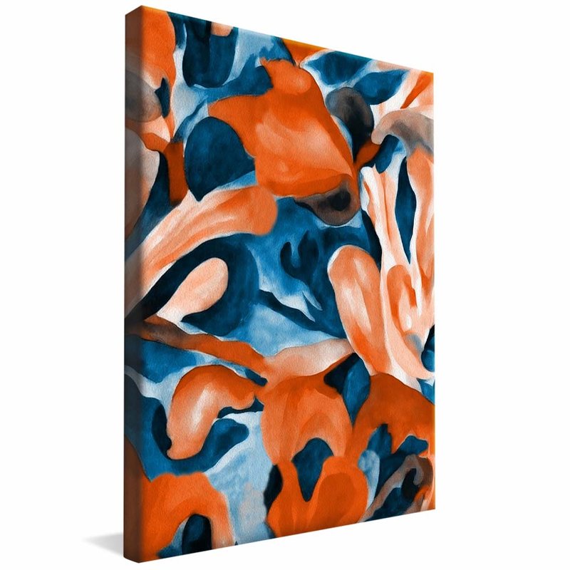 Blue and Orange Velvet V1732 Canvas