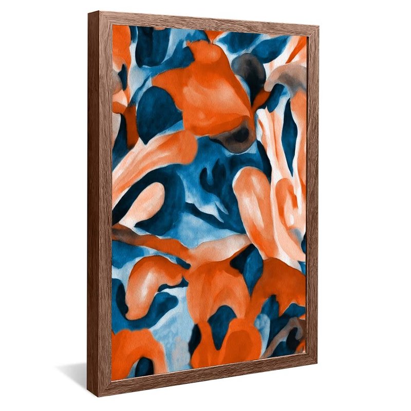 Blue and Orange Velvet V1732 Canvas