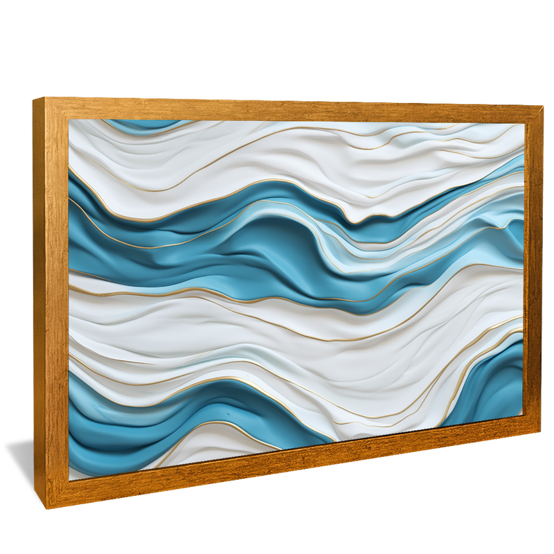 Blue and White Marble V842 Canvas