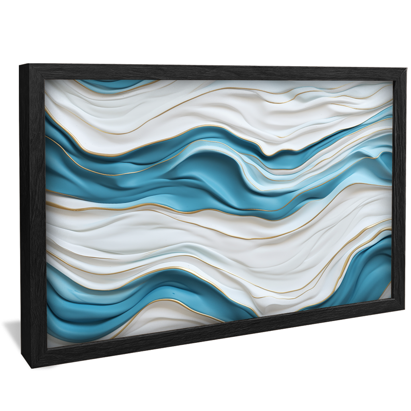 Blue and White Marble V842 Canvas