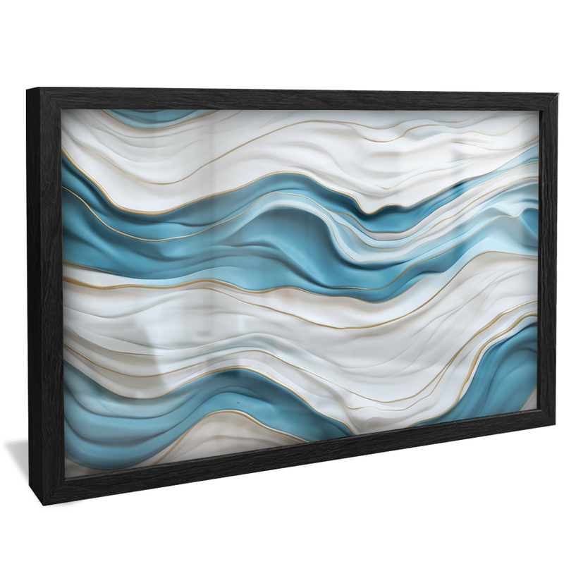 Blue and White Marble V842 Canvas