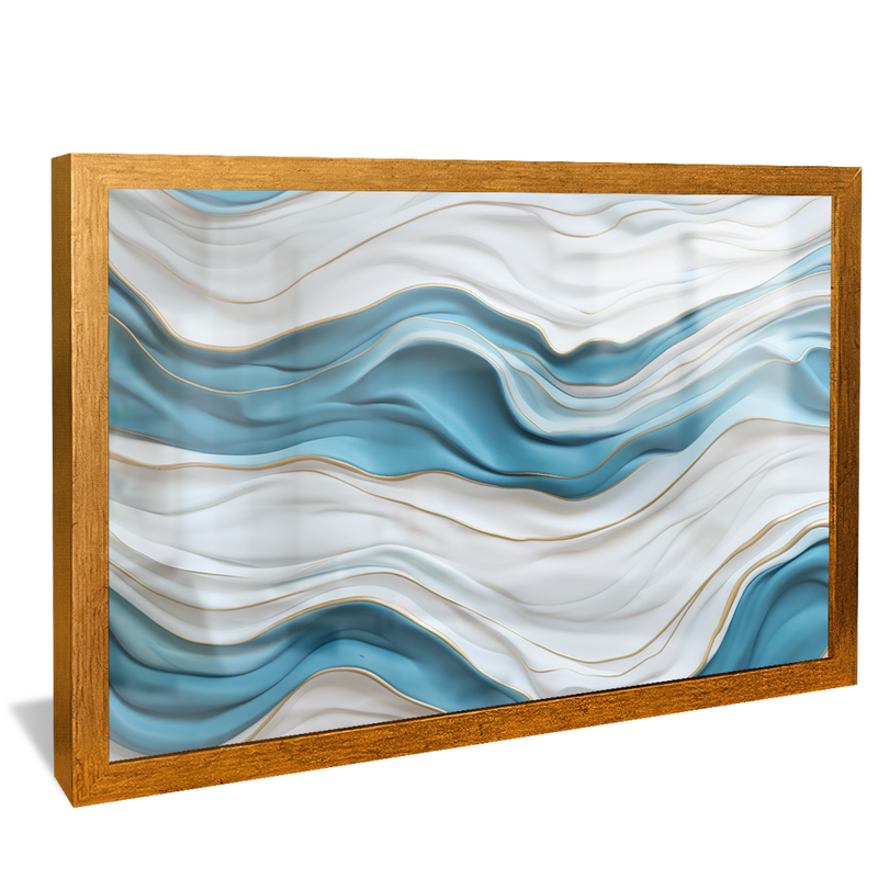 Blue and White Marble V842 Canvas