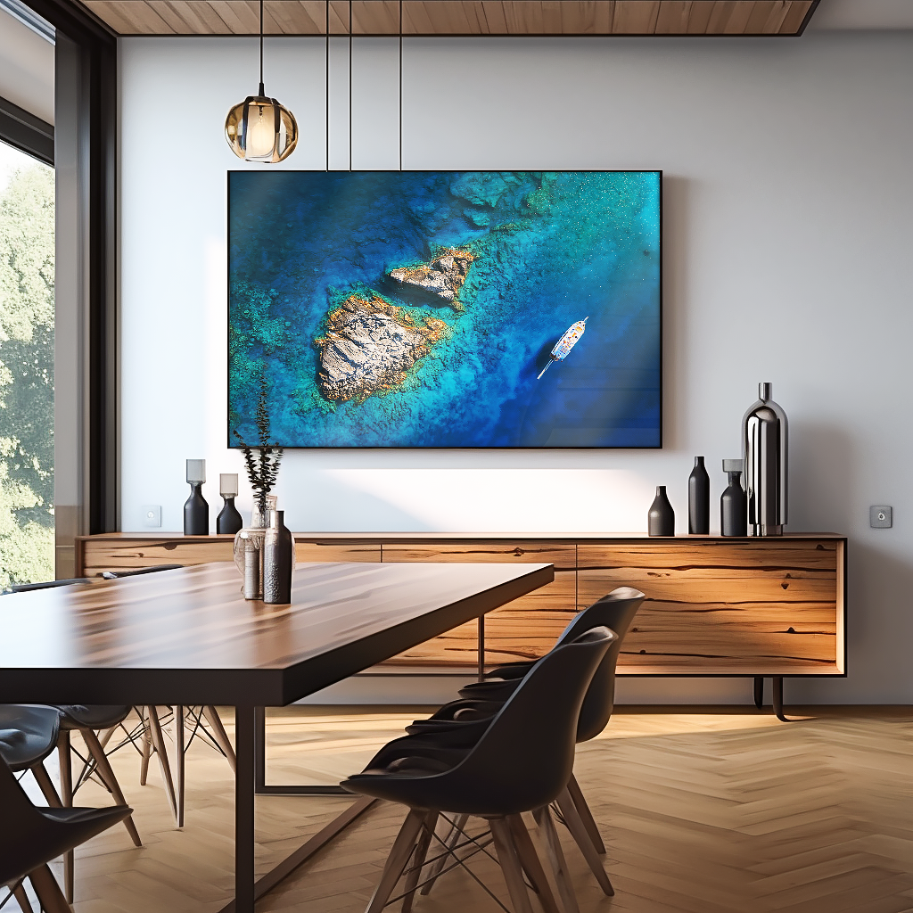 Boat in the Ocean Canvas V1033