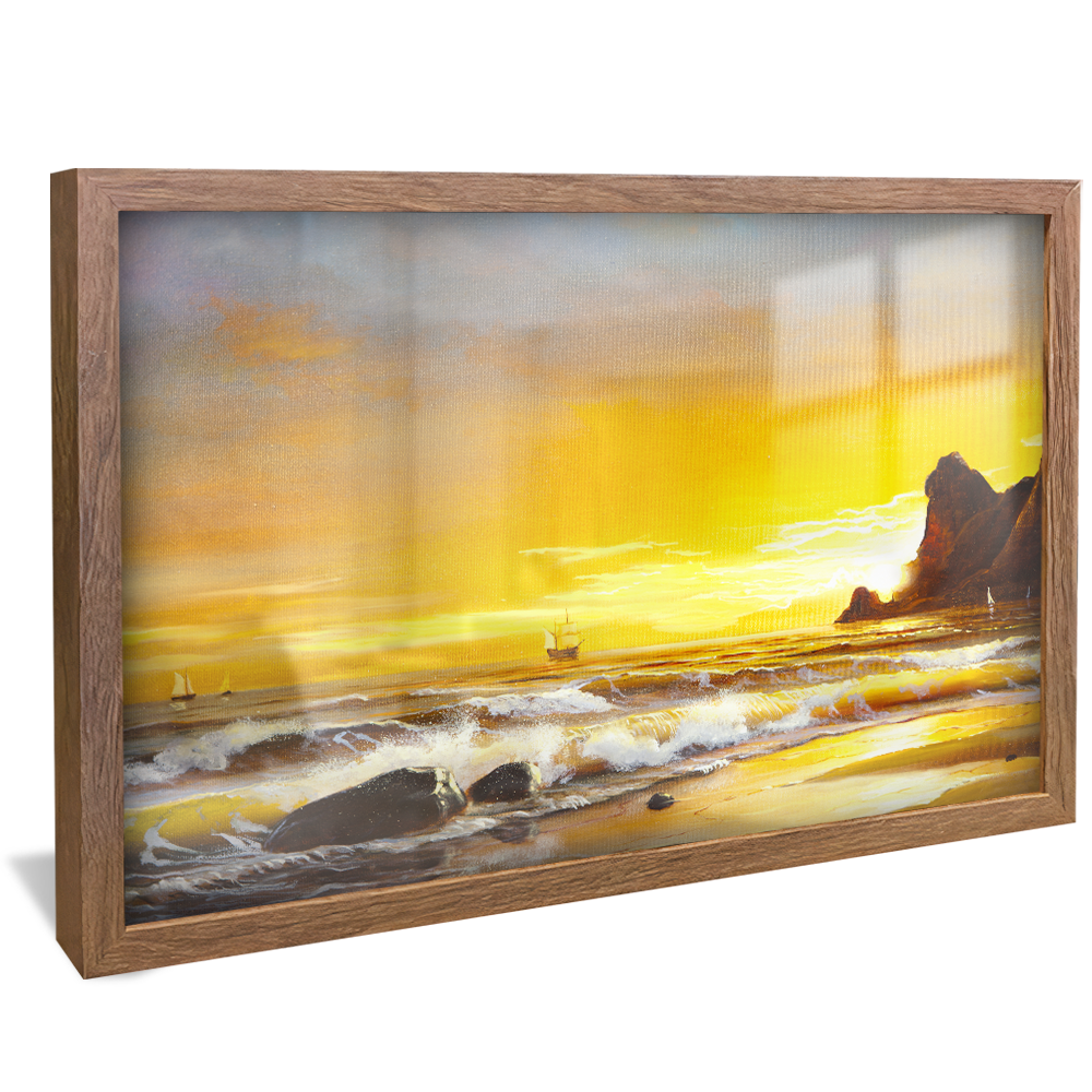 Boats at Sunset V779 Canvas