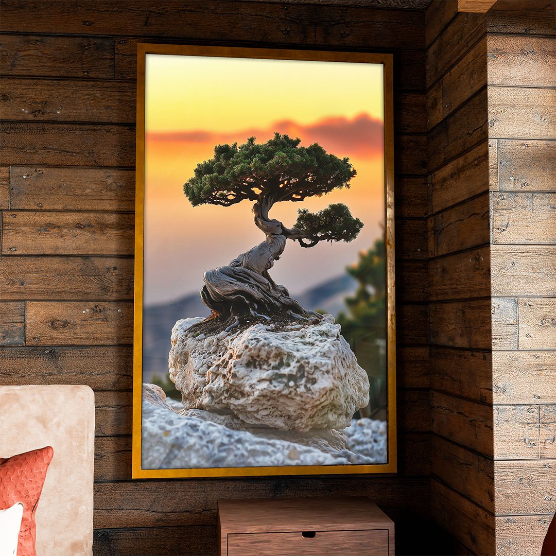 Bonsai on Stone Canvas