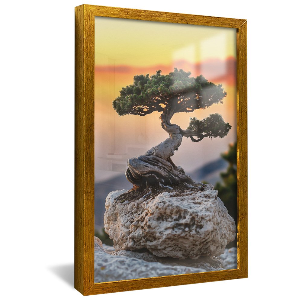 Bonsai on Stone Canvas