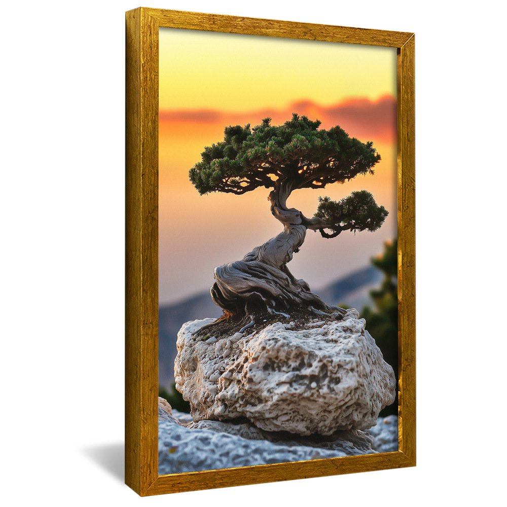 Bonsai on Stone Canvas