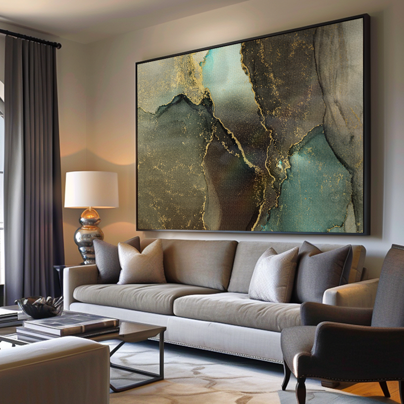 Brown and Gold V1530 Canvas