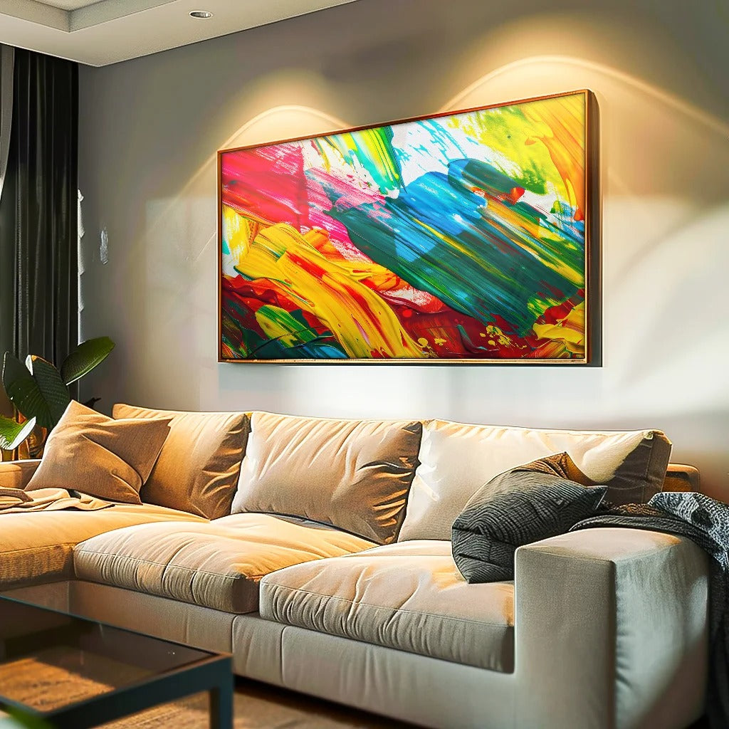 Brush Strokes Tones and Colors Decorative Canvas V1358
