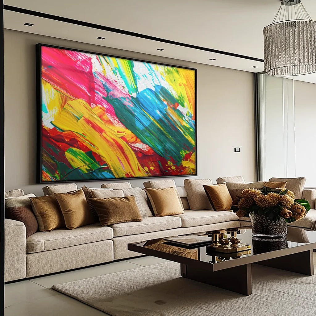 Brush Strokes Tones and Colors Decorative Canvas V1358