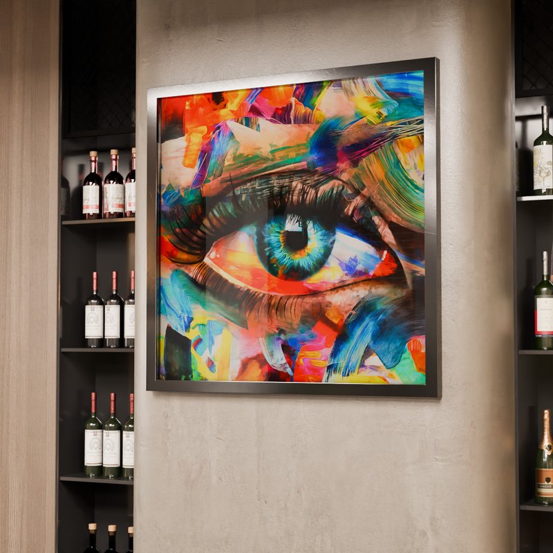 Brushstroke Eyes Painting V2144 Canvas