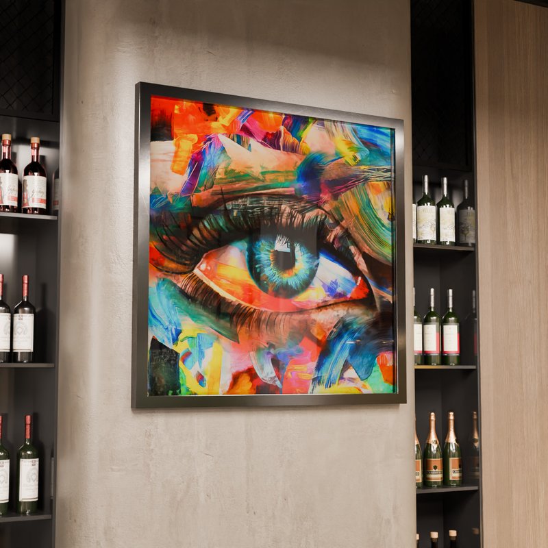 Brushstroke Eyes Painting V2144 Canvas