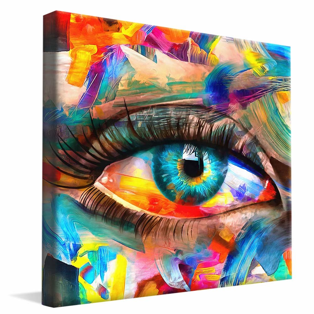 Brushstroke Eyes Painting V2144 Canvas