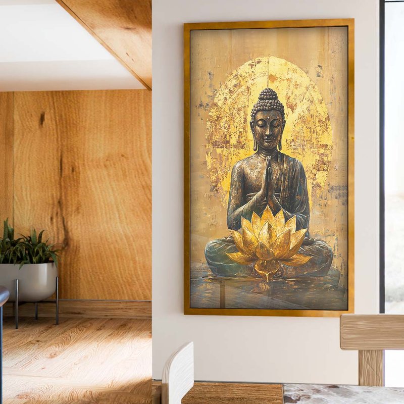 Buddha E Lotús V2035 Canvas