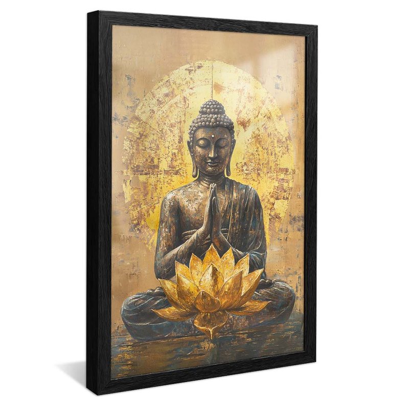 Buddha E Lotús V2035 Canvas