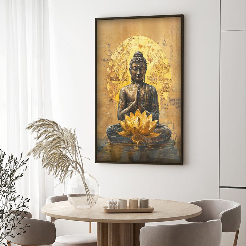 Buddha E Lotús V2035 Canvas