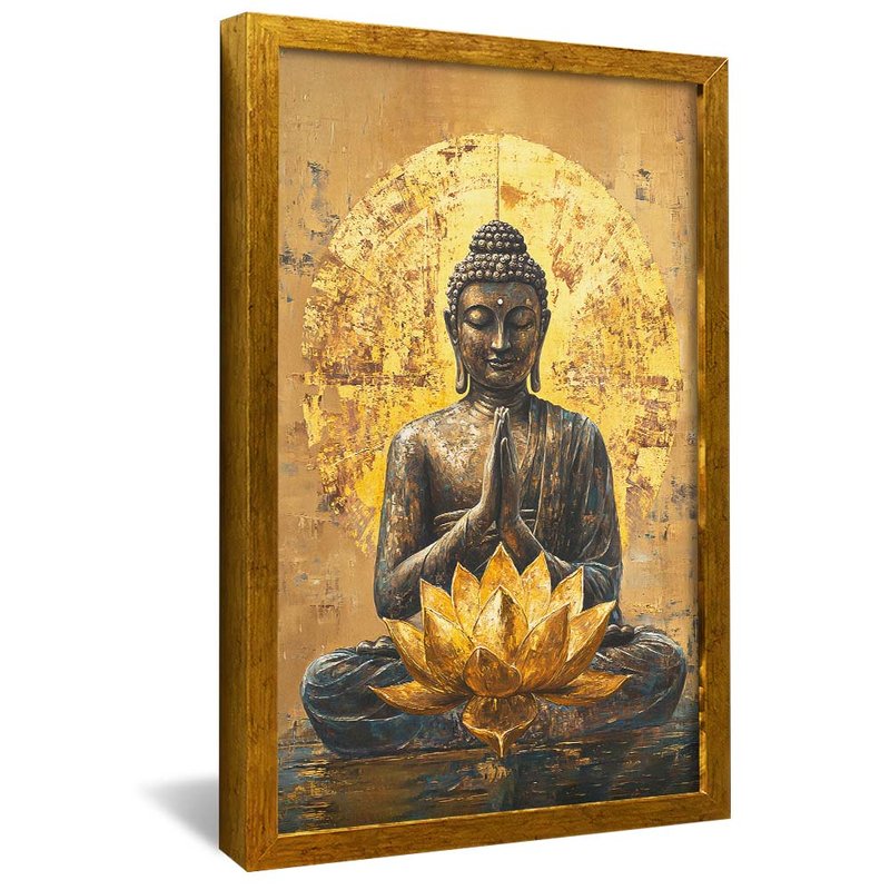 Buddha E Lotús V2035 Canvas