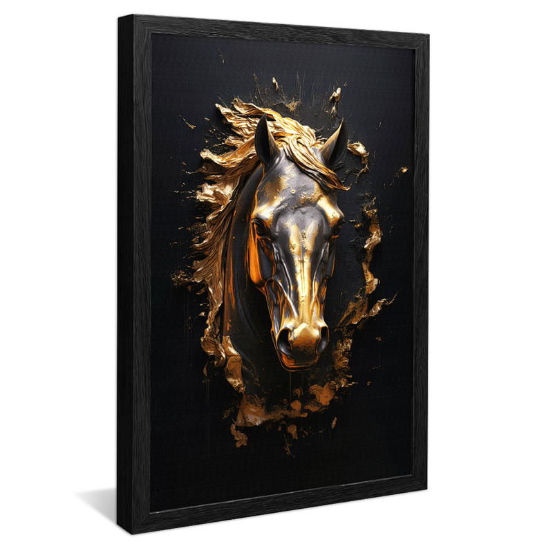 Bust Gold Horse V1510 Canvas